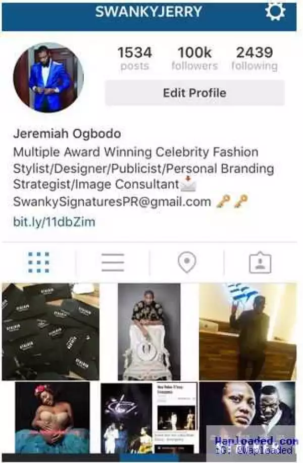 Swanky Jerry Hits 100k Followers On Instagram, Becomes Nigeria